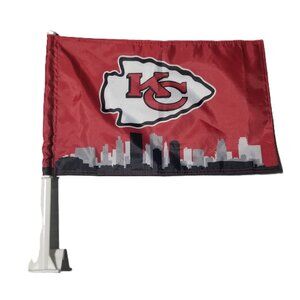 2 KANSAS CITY CHIEFS DOUBLE SIDED CAR FLAG